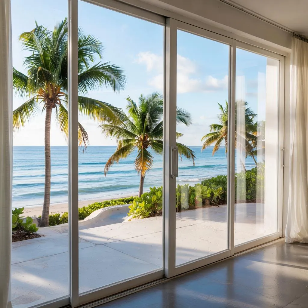 Modern impact windows installation in luxury home